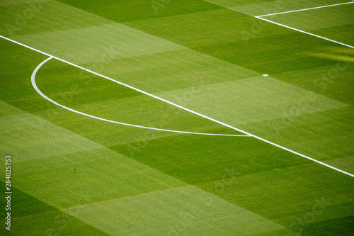 View on a football soccer pitch