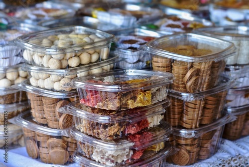 Typical sweets in the Plaza de los Coches of Cartagena.  photo