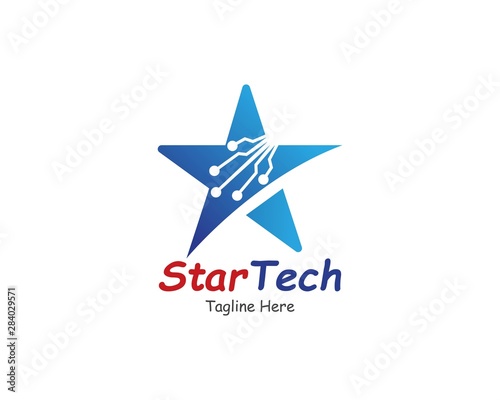 Star Technology logo symbol or icon template photo