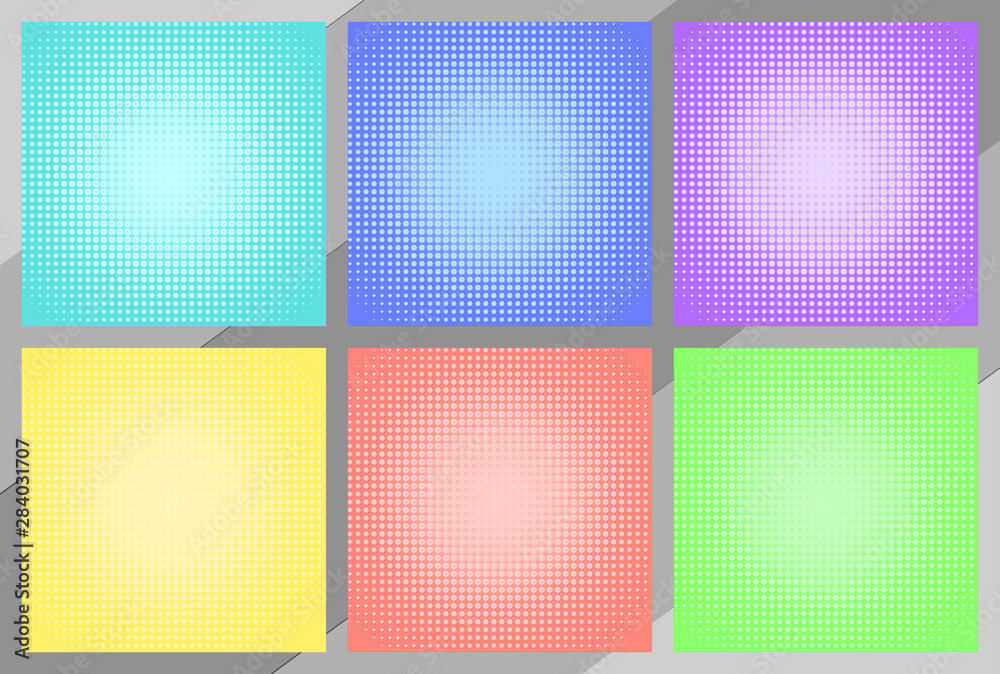 Fototapeta premium set of backgrounds in pop art style EPS 10