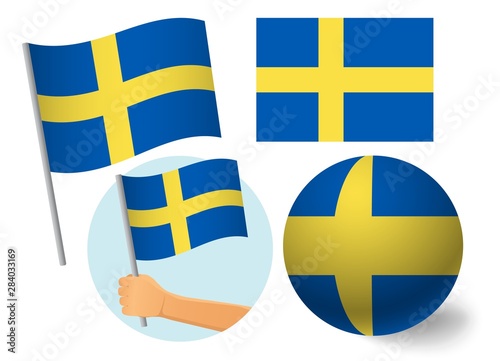 Sweden flag icon set