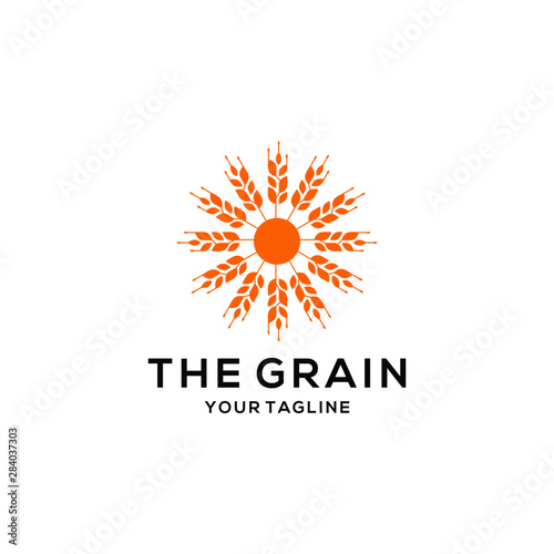 Grain Logo Design Vector Template