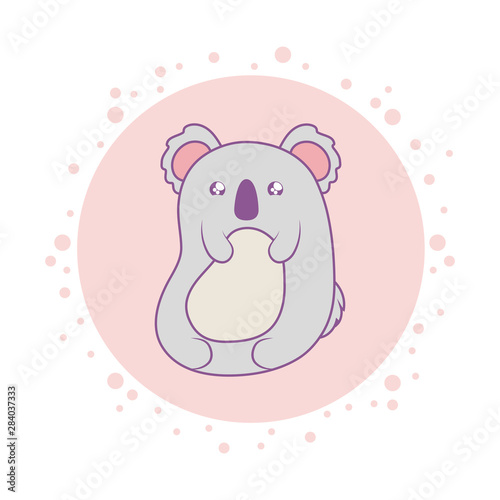 cute koala baby animal kawaii style