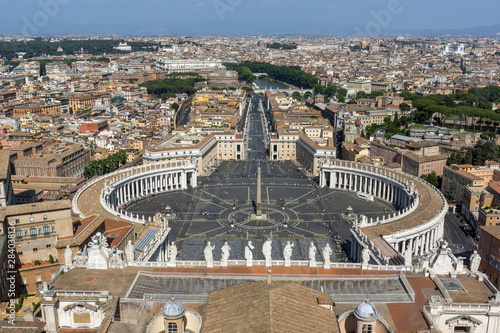 Panorama of Vatican city and Rome, Italy