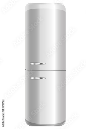 Fridge. Home appliances isolated on a white background. Vector graphics.