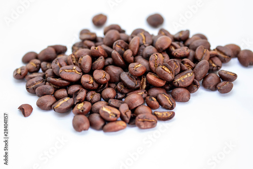 coffee bean isolated white background