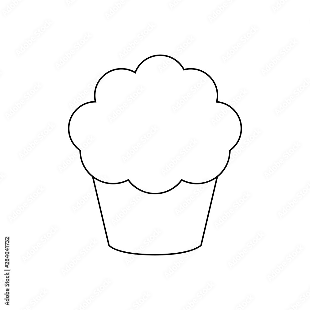delicious and sweet cupcake isolated icon delicious and sweet cupcake isolated icon