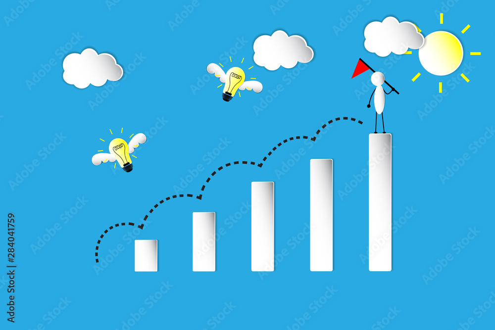 graph in leader and idea concept graph in leader and idea concept