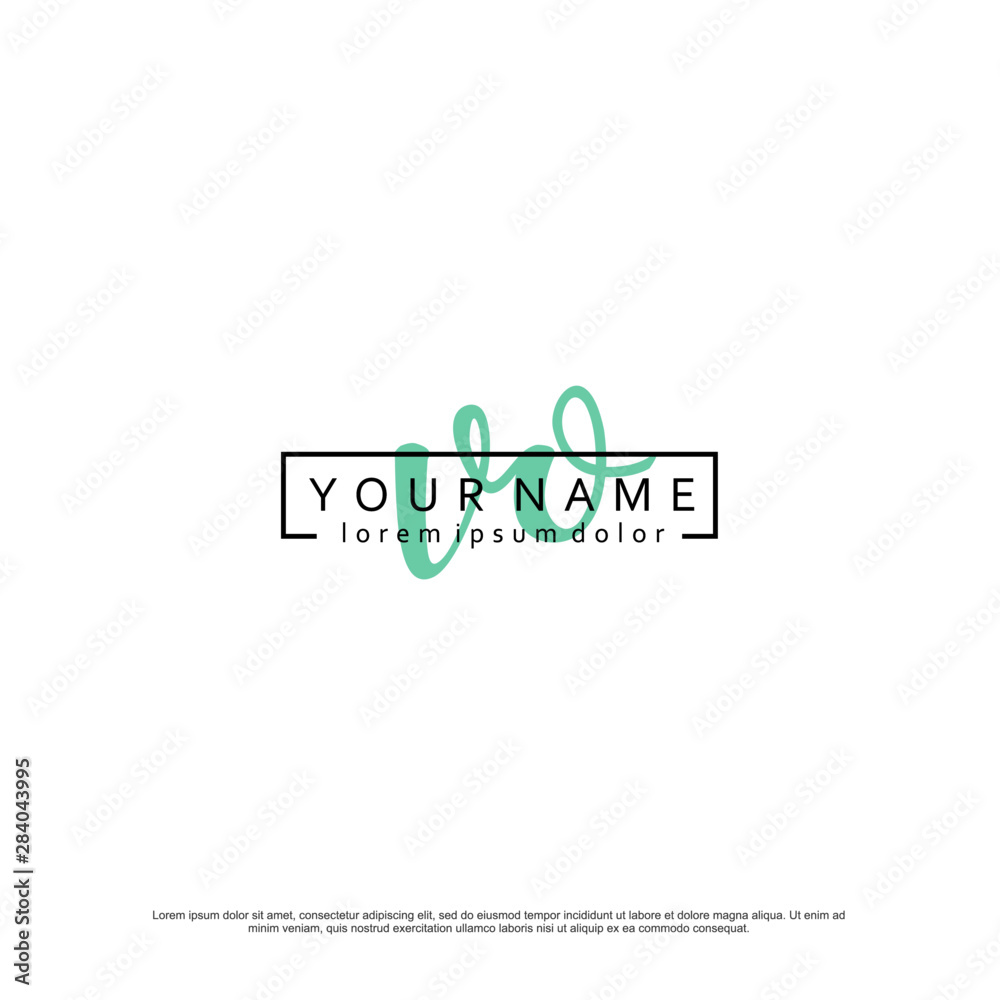 Fototapeta premium Initial V D VD elegant logo template vector