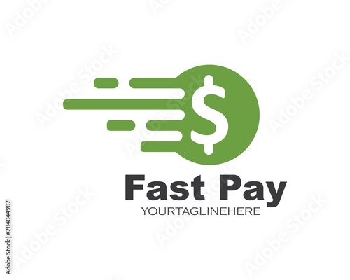 fast payment logo icon vector illustration