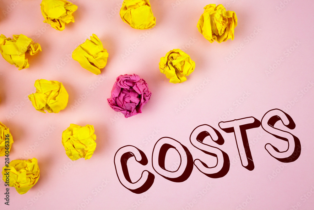 Text sign showing Copyright Motivational Call. Conceptual photo Finance department showcase the total production calculation written plain Pink background Crumpled Paper Balls next to it.