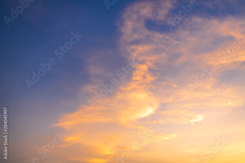 Sunset sky for background,sunrise sky and cloud at morning,nature for design art work.