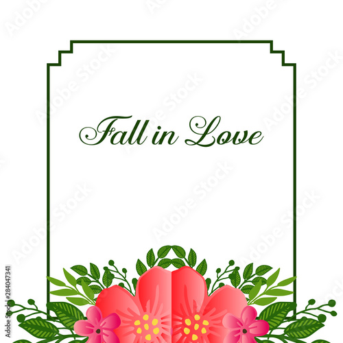 Ornament plant of floral frame, for ornate of various card fall in love. Vector © StockFloral