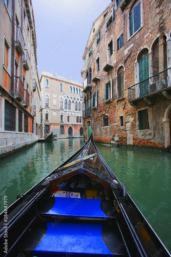Canal in Venice, view from gondola
