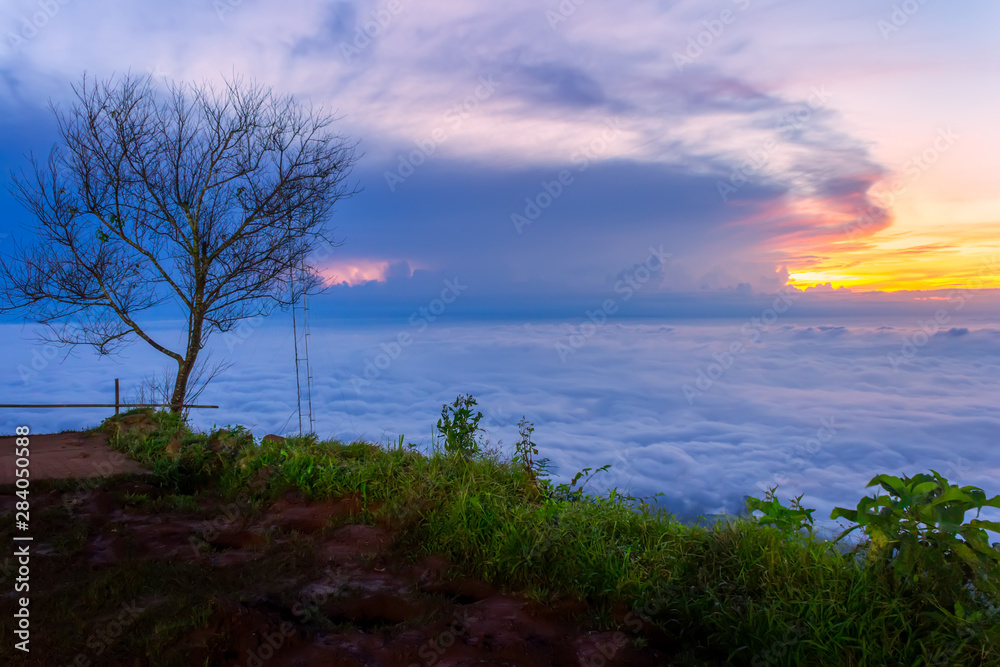 Beautiful Sunrise and mist at Phu Tubberk, Phetchabun Province, Thailand. Beautiful Sunrise and mist at Phu Tubberk, Phetchabun Province, Thailand.