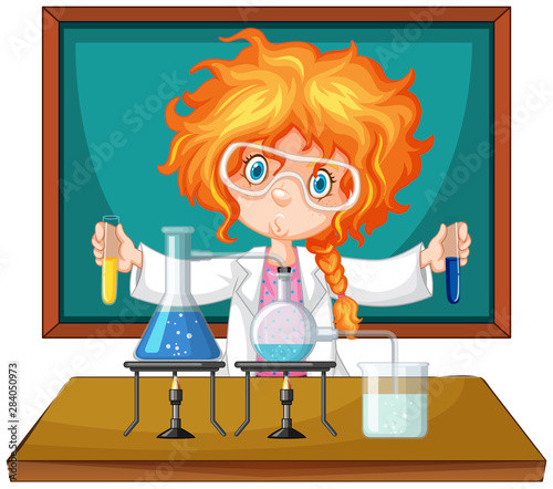 Scientist working with science tools in lab