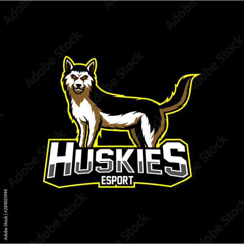 Huskies vector, huskies sport emblem logo