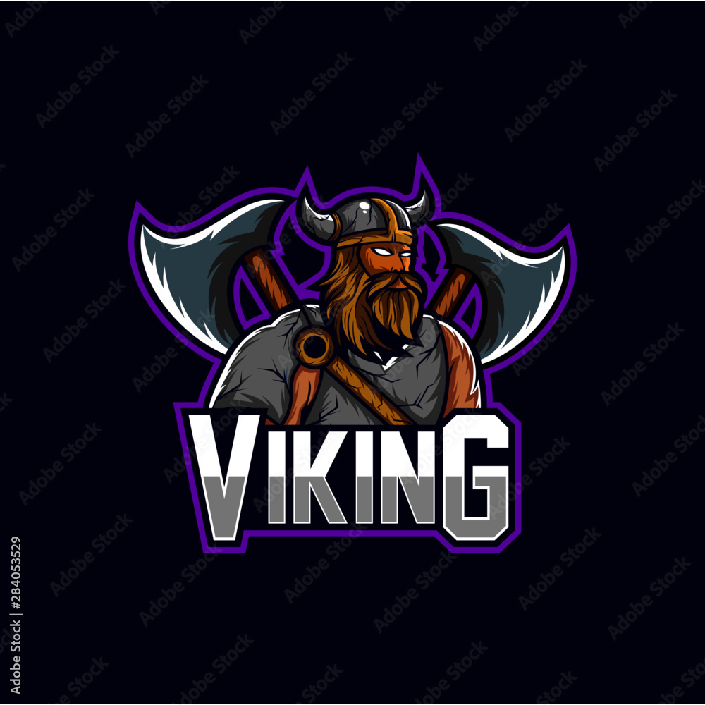 Fototapeta premium Viking vector logo emblem