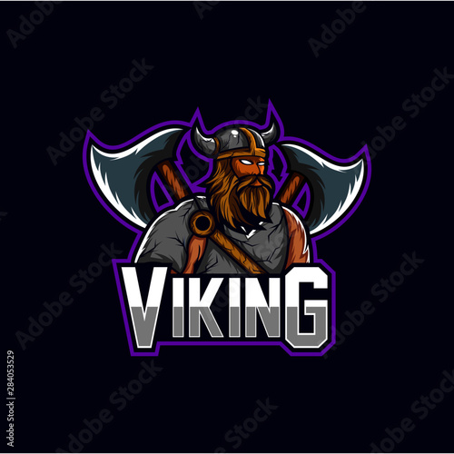 Viking vector logo emblem