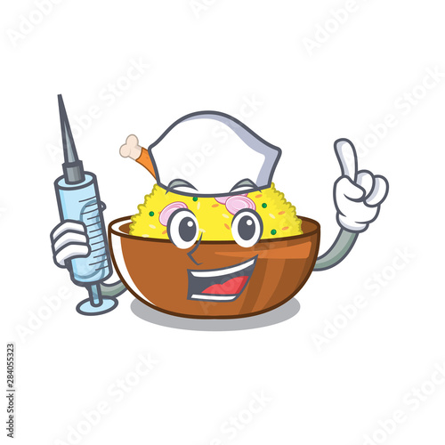Nurse chicken biryani cooked in character skillet