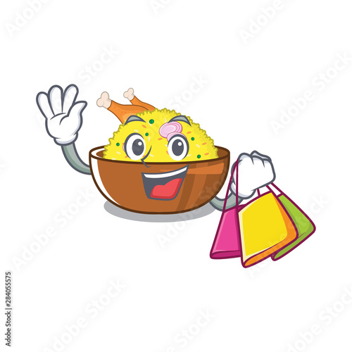 Shopping chicken biryani cooked in character skillet