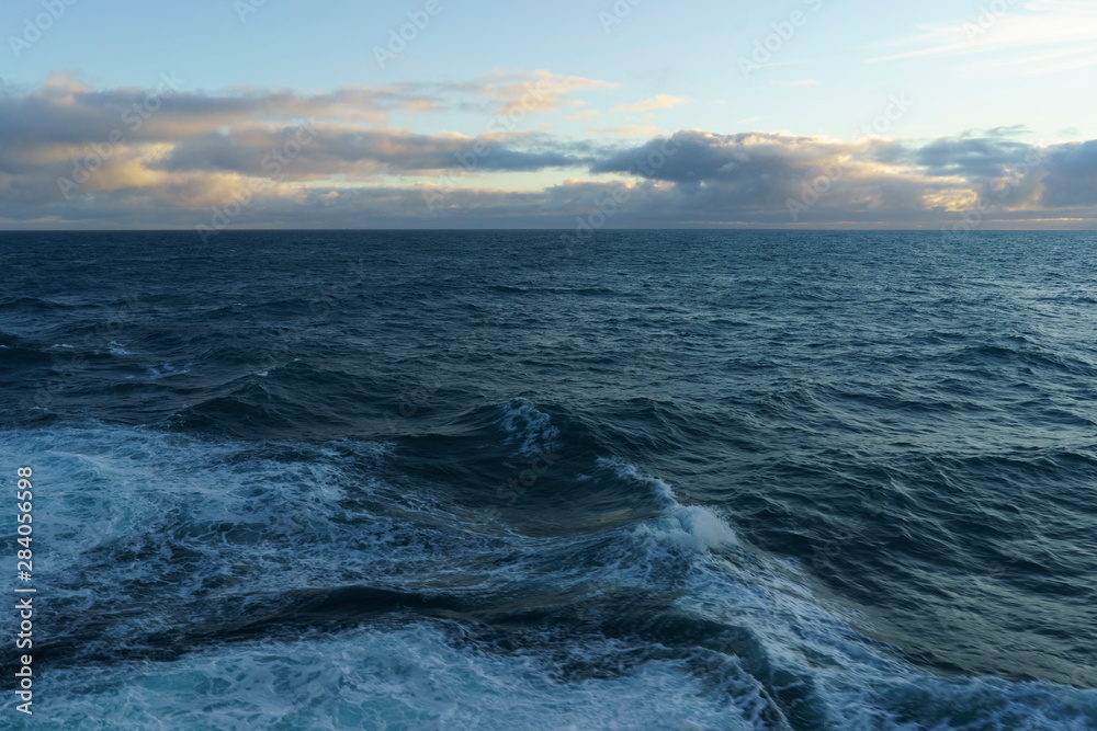 Sunset on the Norwegian Sea off the coast of Norway