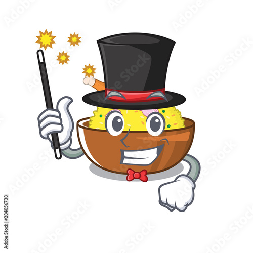 Magician chicken biryani with in cartoon shape