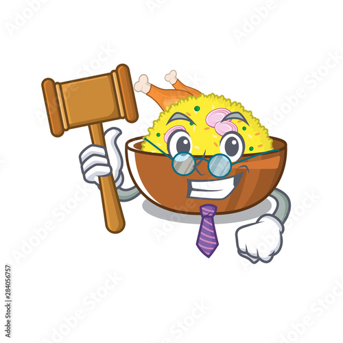 Judge chicken biryani with in cartoon shape