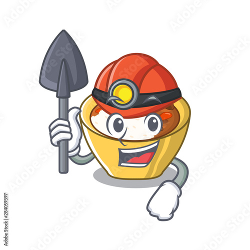 Miner Curry rice in a cartoon lunchbox