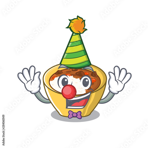 Clown curry rice in the character shape