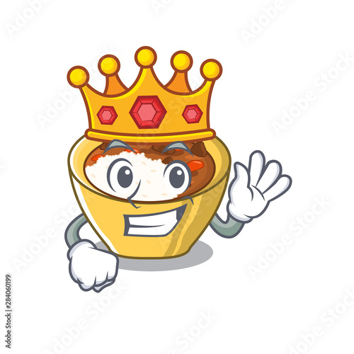 King curry rice in the character shape