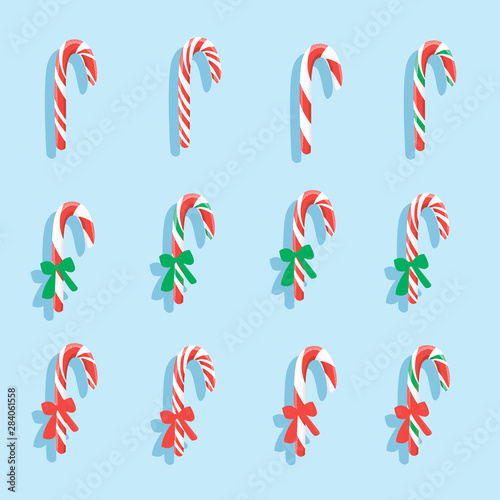 candy cane isolated on white background