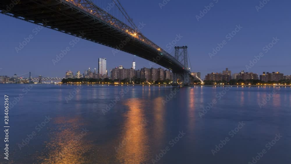 night to day timeLapse ,View on Williamsburg bridge night to day timeLapse ,View on Williamsburg bridge