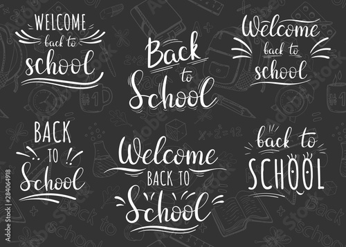 Welcome back to school. Lettering Set