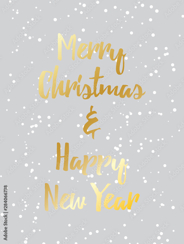 Merry christmas and happy new year card template