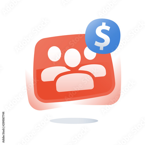 Corporate business, crowd funding, fundraising concept, finance management, mutual fund, company expenses