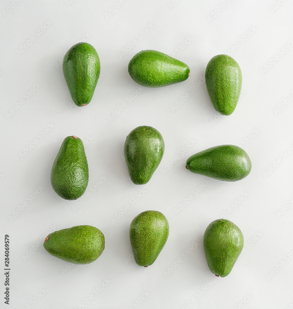 Fresh ripe avocados on white background Fresh ripe avocados on white background