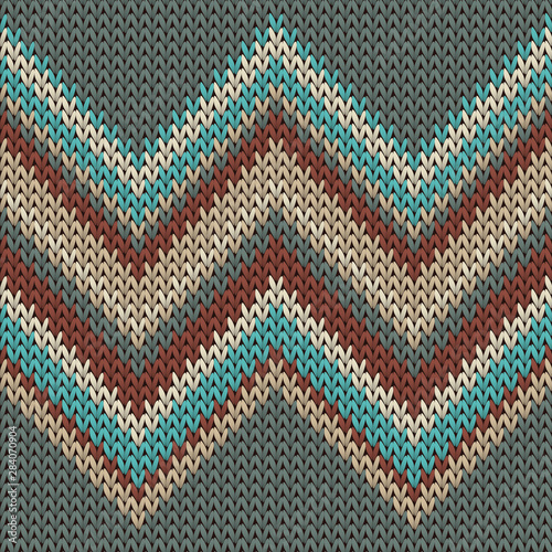 Trendy zig zal lines knit texture geometric 