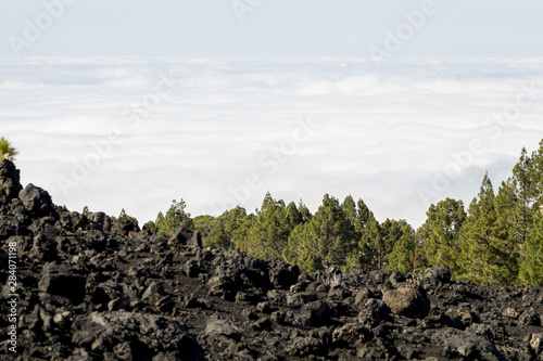 Clouds seen from a mountain