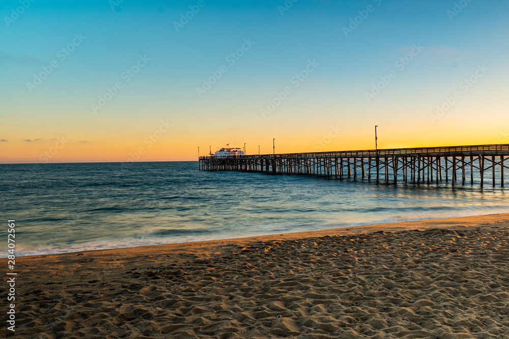 Sunset time at Newport Beach CA Sunset time at Newport Beach CA