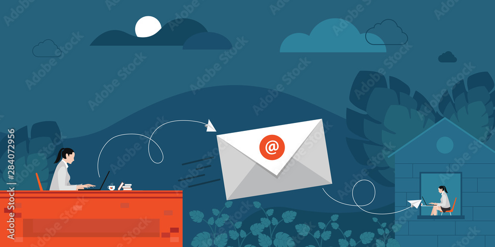 Obraz premium People Communication with email