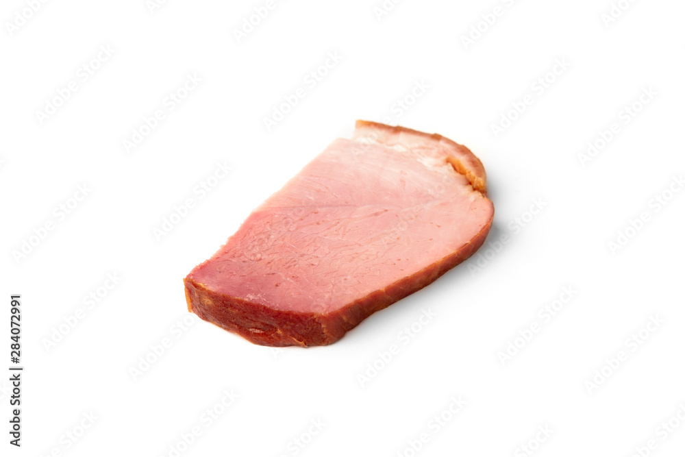 Smoked meat isolated on white background.
