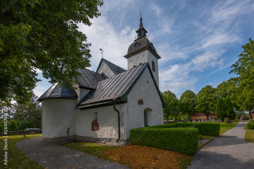 The Hilleshög church from 1200s in the islands of Ekero, Stockholm