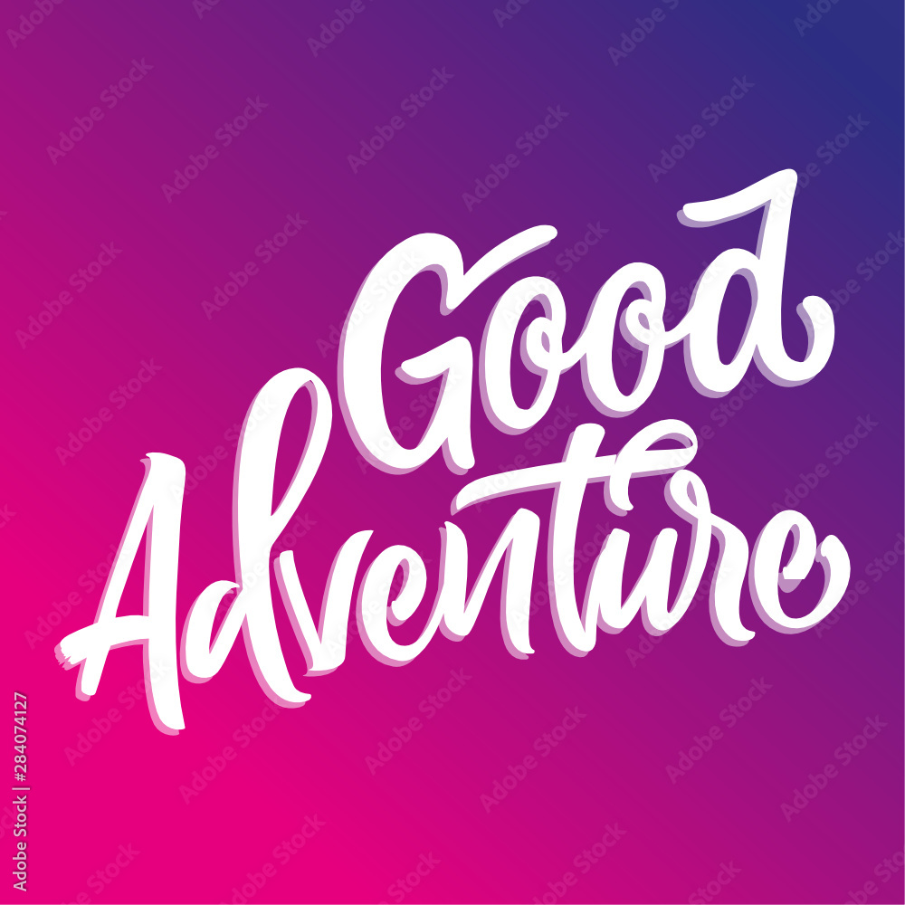 Good Adventure Vector Quote Template with Colorful Background Wall Decals, Wording Design, Art Decor