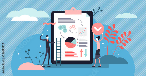 Accept vector illustration. Flat tiny positive check rate persons concept.