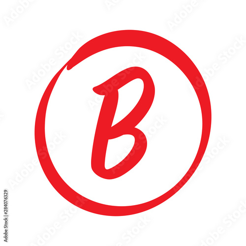 Vector B Red Grade Mark
