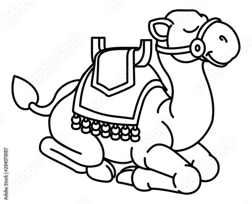 A camel cute animal cartoon character illustration