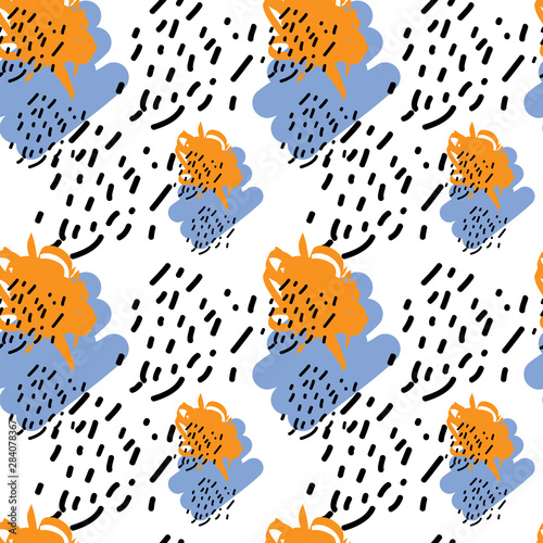 Hand Drawn textures made with ink. Isolated. Vector Illustration. Hand drawn texture.