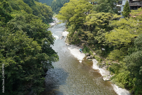 Tama river in Summer in Okutama  Tokyo