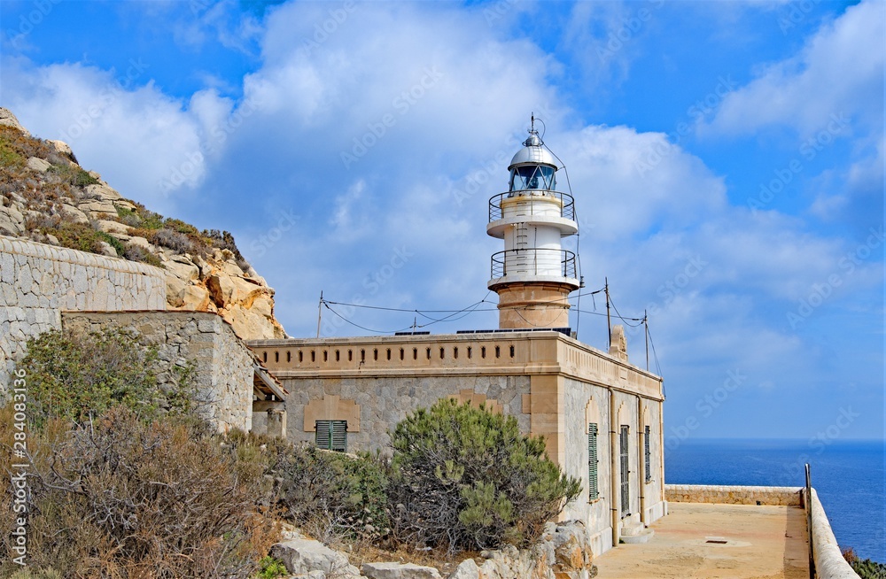 Solar powered lighthouse on Dragonera 3, Majorca, Spain
